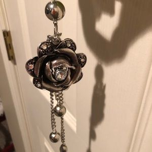 Scarf with attached pendant